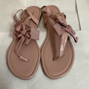 CHRISTIAN SIRIANO pink bow sandals